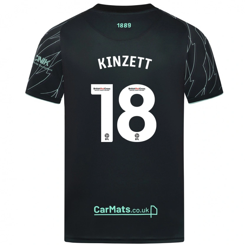 Danxen Women Ella Kinzett #18 Black Green Away Jersey 2024/25 T-Shirt