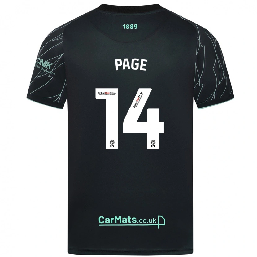 Danxen Women Olivia Jane Page #14 Black Green Away Jersey 2024/25 T-Shirt