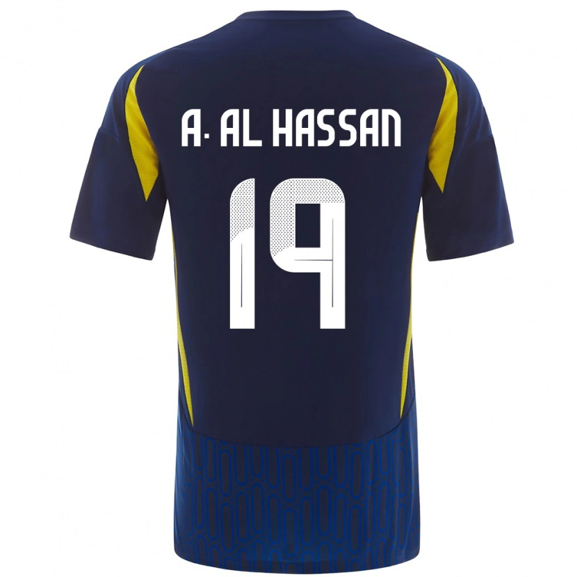 Danxen Women Ali Al-Hassan #19 Blue Yellow Away Jersey 2024/25 T-Shirt
