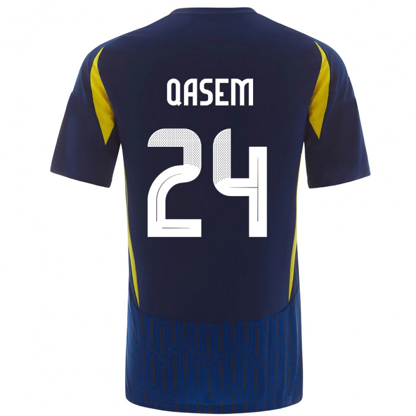 Danxen Women Mohammed Qasem #24 Blue Yellow Away Jersey 2024/25 T-Shirt