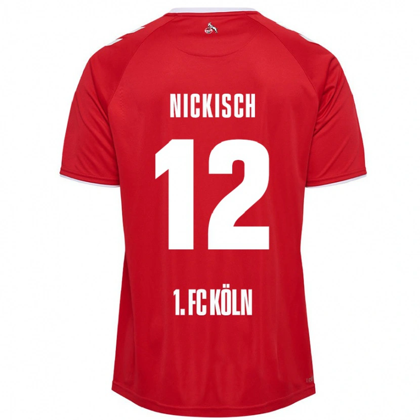 Danxen Women Jonas Nickisch #12 Red White Away Jersey 2024/25 T-Shirt
