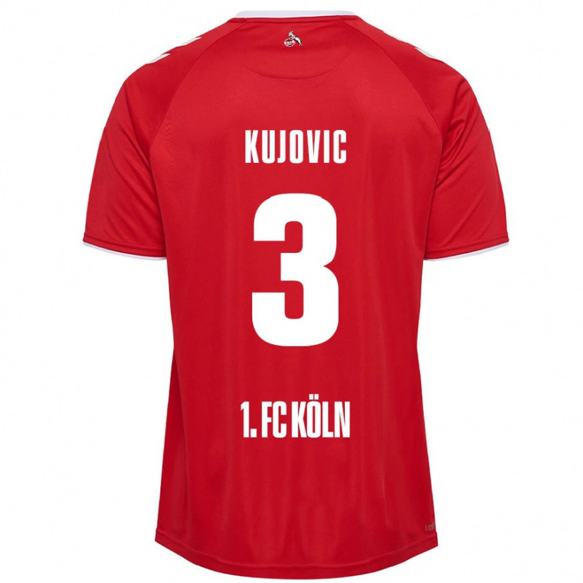Danxen Women Emin Kujovic #3 Red White Away Jersey 2024/25 T-Shirt