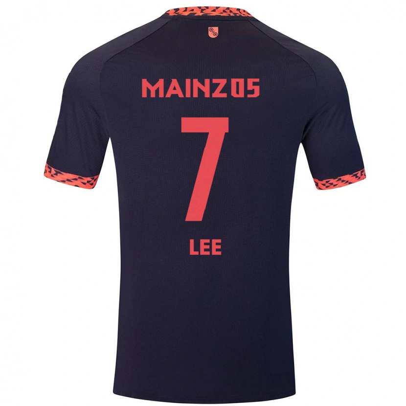 Danxen Women Jae-Sung Lee #7 Blue Coral Red Away Jersey 2024/25 T-Shirt