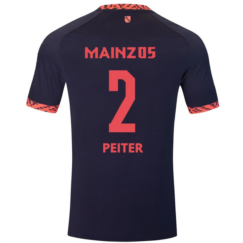 Danxen Women Chiara Peiter #2 Blue Coral Red Away Jersey 2024/25 T-Shirt