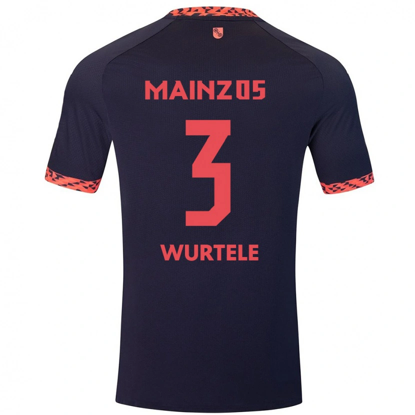 Danxen Women Fabienne Würtele #3 Blue Coral Red Away Jersey 2024/25 T-Shirt