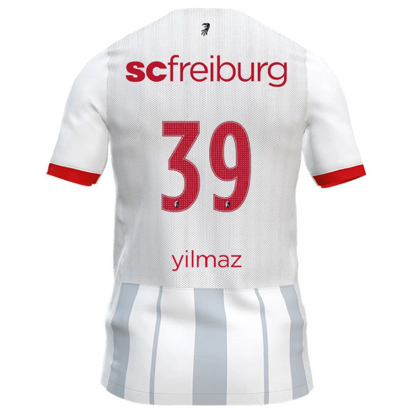 Danxen Women Berkay Yılmaz #39 White Grey Away Jersey 2024/25 T-Shirt