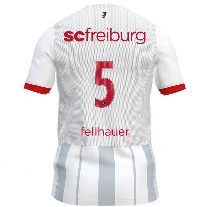 Danxen Women Kim Fellhauer #5 White Grey Away Jersey 2024/25 T-Shirt