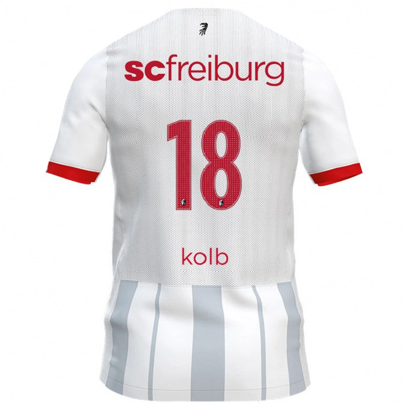Danxen Women Lisa Kolb #18 White Grey Away Jersey 2024/25 T-Shirt