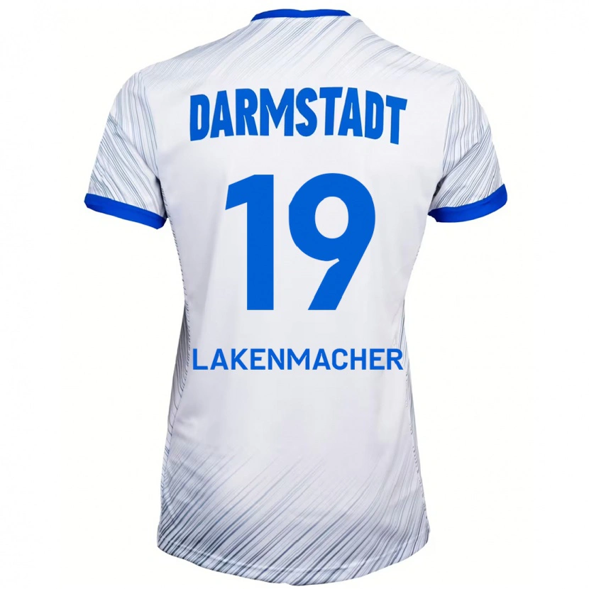Danxen Women Fynn Lakenmacher #19 White Blue Away Jersey 2024/25 T-Shirt