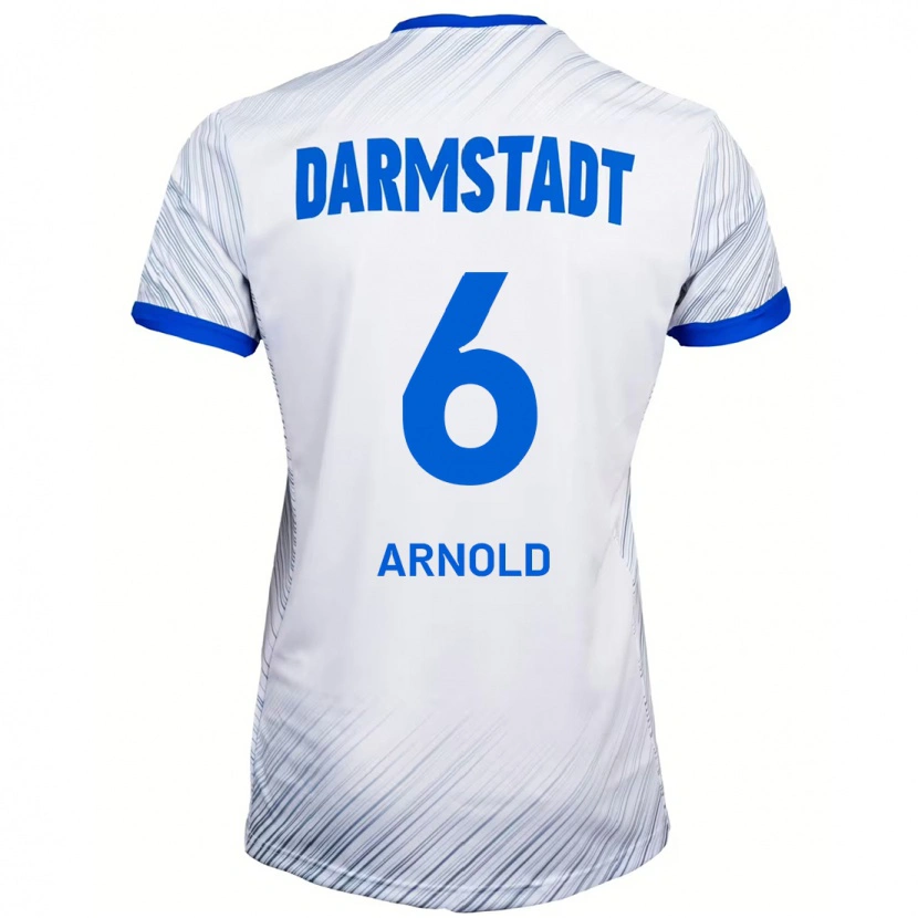 Danxen Women Tim Arnold #6 White Blue Away Jersey 2024/25 T-Shirt