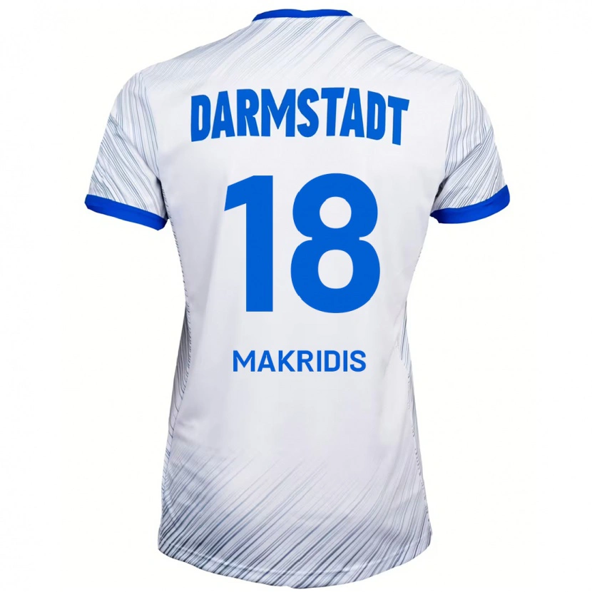 Danxen Women Georgios Makridis #18 White Blue Away Jersey 2024/25 T-Shirt