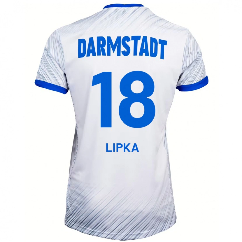 Danxen Women David Lipka #18 White Blue Away Jersey 2024/25 T-Shirt