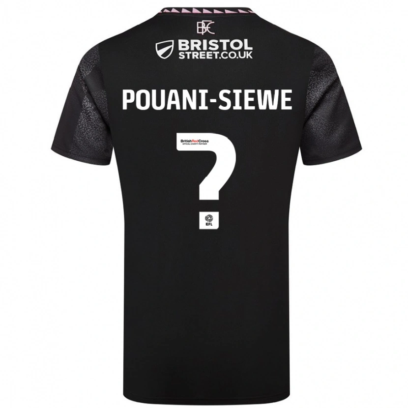 Danxen Women Brandon Pouani-Siewe #0 Black Away Jersey 2024/25 T-Shirt