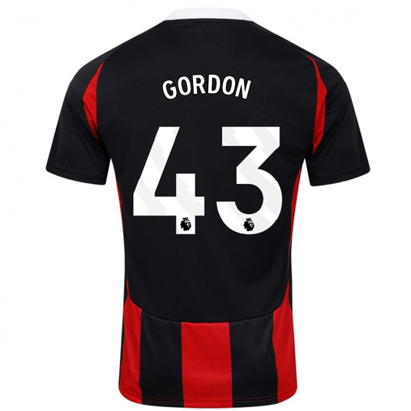 Danxen Women Lemar Gordon #43 Black Red Away Jersey 2024/25 T-Shirt