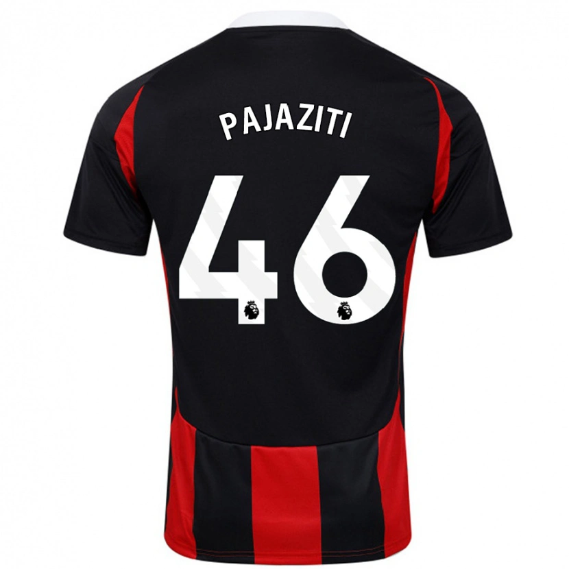 Danxen Women Adrion Pajaziti #46 Black Red Away Jersey 2024/25 T-Shirt