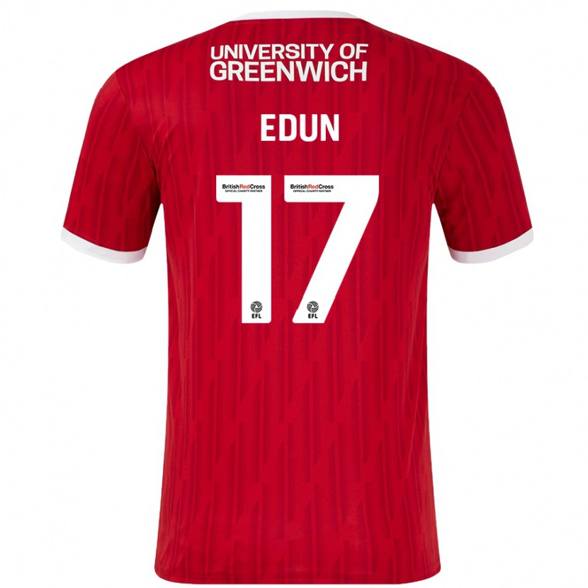 Danxen Kid Tayo Edun #17 Red White Home Jersey 2024/25 T-Shirt