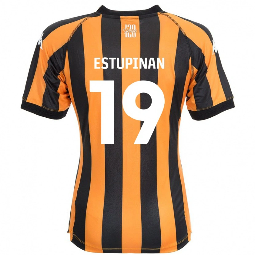 Danxen Kid Óscar Estupiñán #19 Black Amber Home Jersey 2024/25 T-Shirt