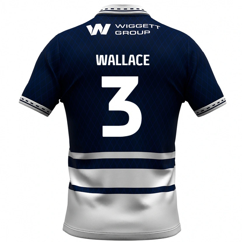 Danxen Kid Murray Wallace #3 Navy Blue White Home Jersey 2024/25 T-Shirt