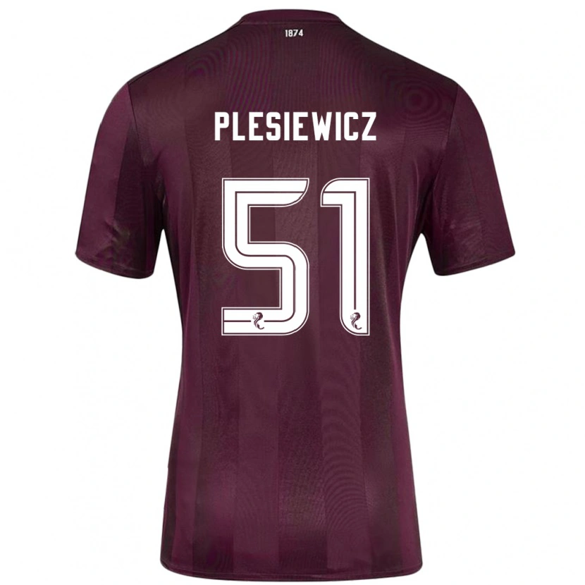 Danxen Kid Szymon Plesiewicz #51 Burgundy Home Jersey 2024/25 T-Shirt