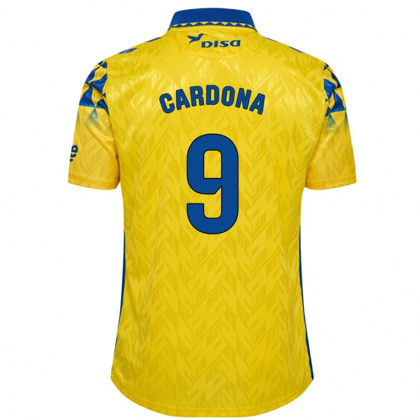 Danxen Kid Marc Cardona #9 Yellow Blue Home Jersey 2024/25 T-Shirt