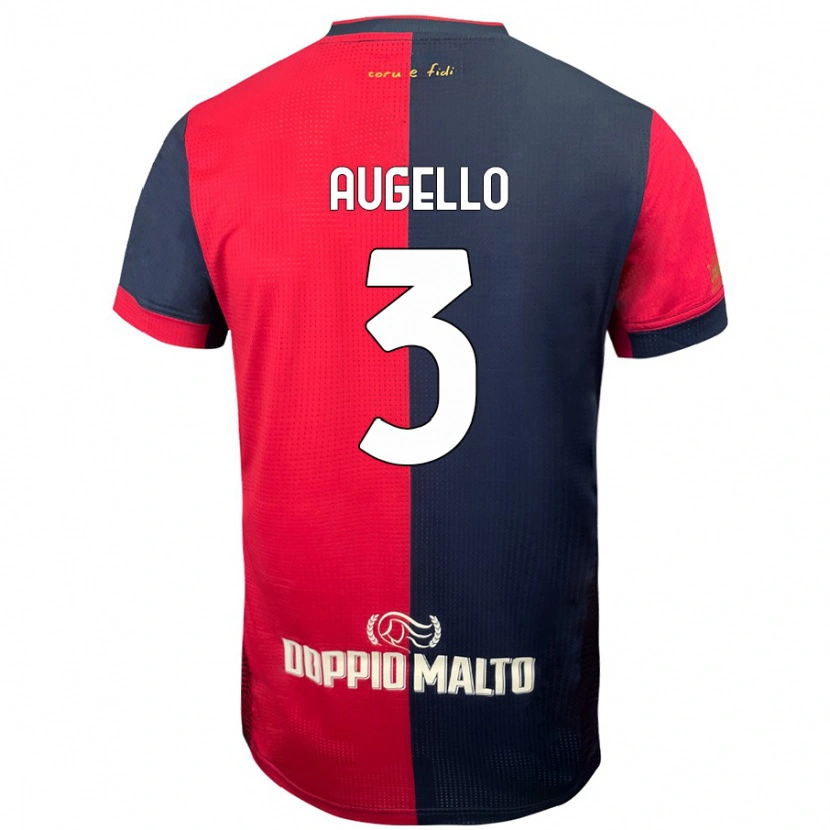 Danxen Kid Tommaso Augello #3 Red Darker Blue Home Jersey 2024/25 T-Shirt