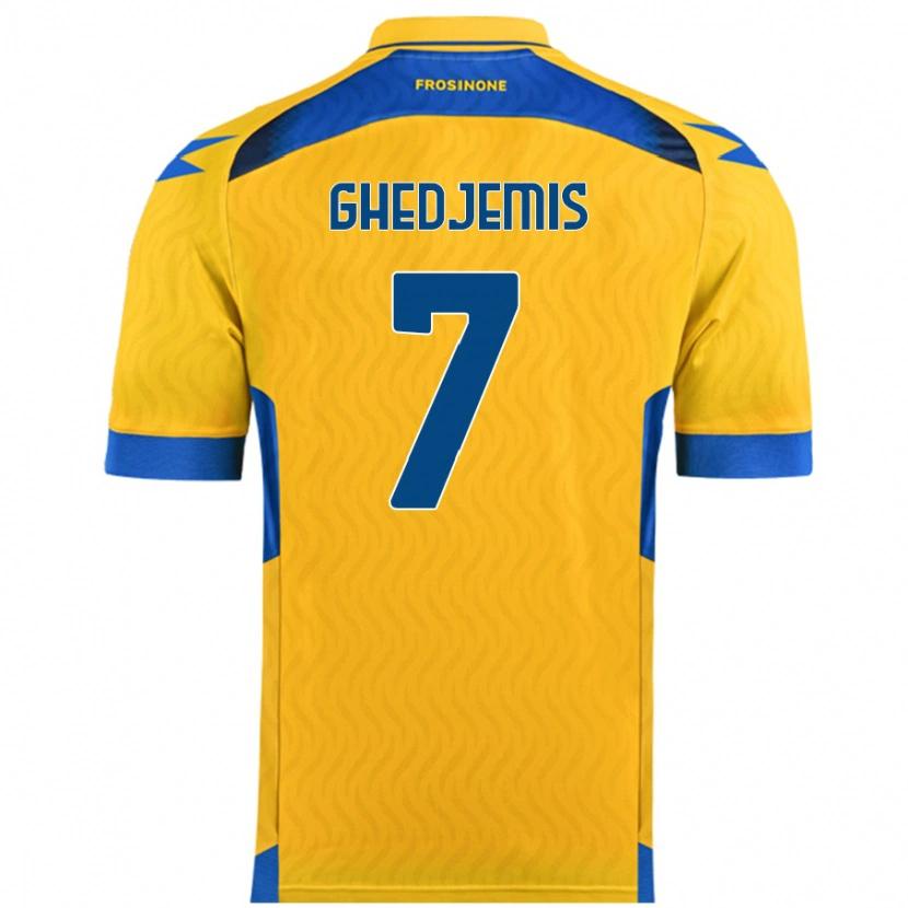 Danxen Kid Farès Ghedjemis #7 Yellow Home Jersey 2024/25 T-Shirt