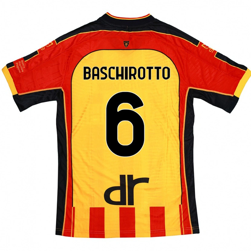 Danxen Kid Federico Baschirotto #6 Yellow Red Home Jersey 2024/25 T-Shirt