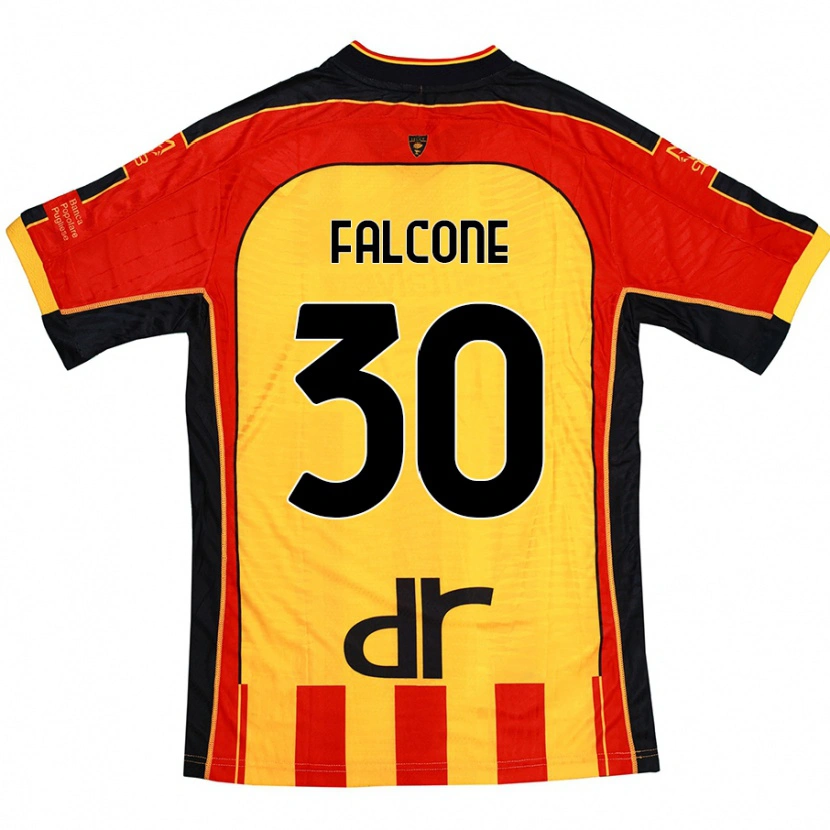 Danxen Kid Wladimiro Falcone #30 Yellow Red Home Jersey 2024/25 T-Shirt