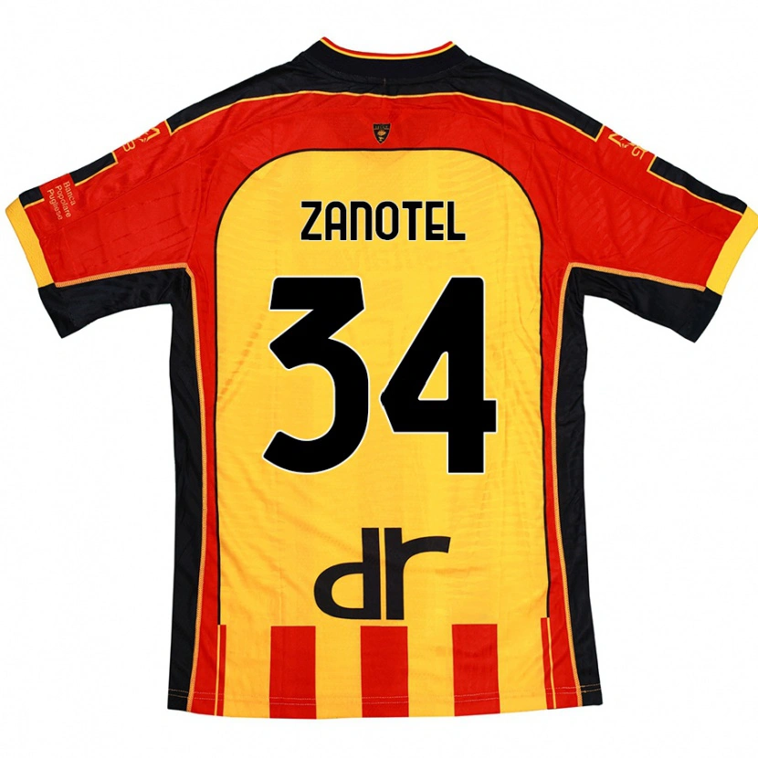 Danxen Kid Giovanni Zanotel #34 Yellow Red Home Jersey 2024/25 T-Shirt