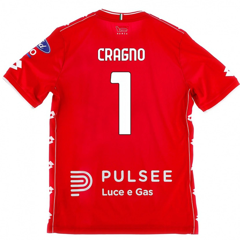 Danxen Kid Alessio Cragno #1 Red White Home Jersey 2024/25 T-Shirt