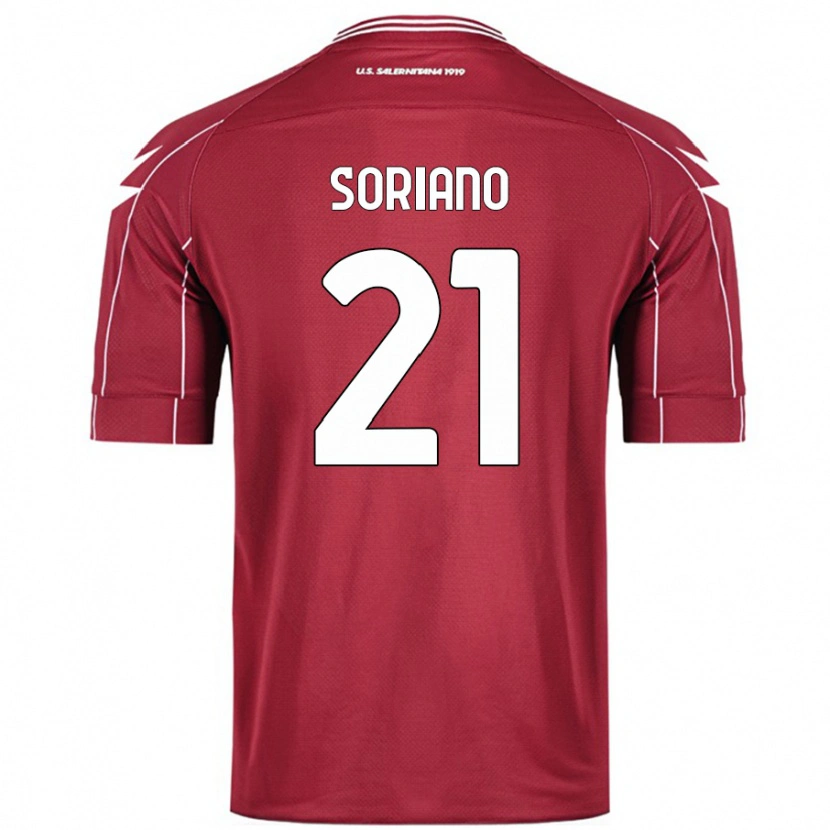 Danxen Kid Roberto Soriano #21 Burgundy Home Jersey 2024/25 T-Shirt