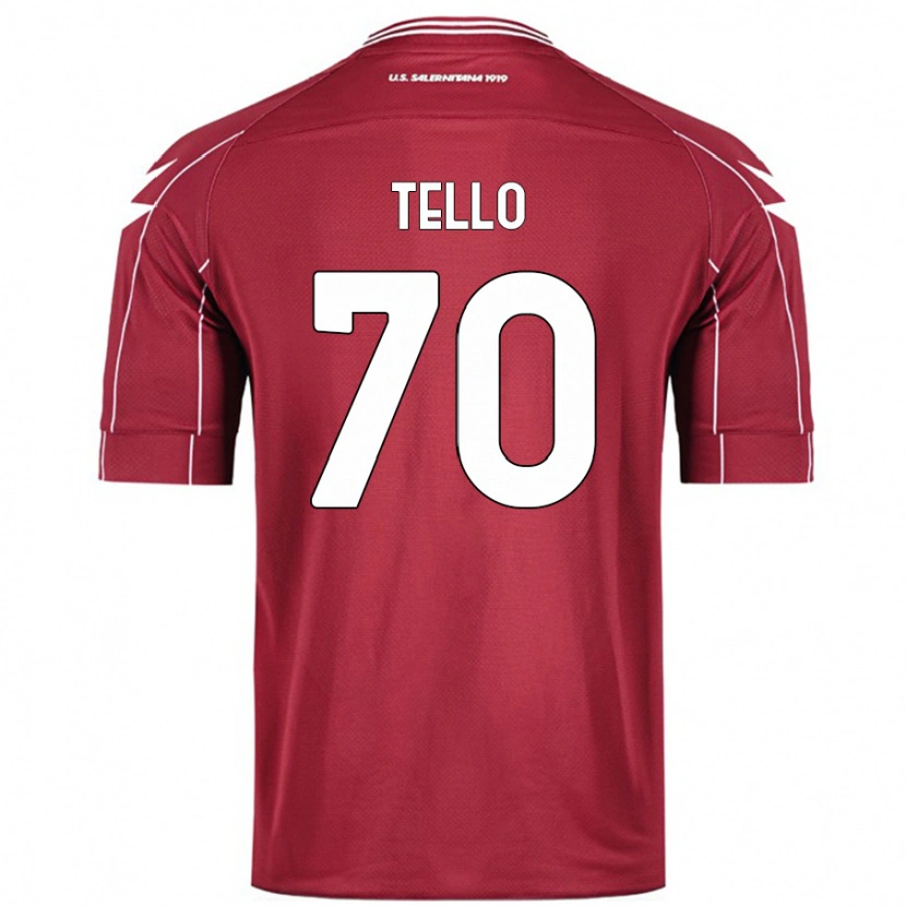 Danxen Kid Andrés Tello #70 Burgundy Home Jersey 2024/25 T-Shirt