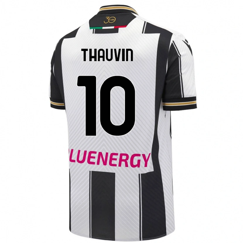 Danxen Kid Florian Thauvin #10 White Black Home Jersey 2024/25 T-Shirt