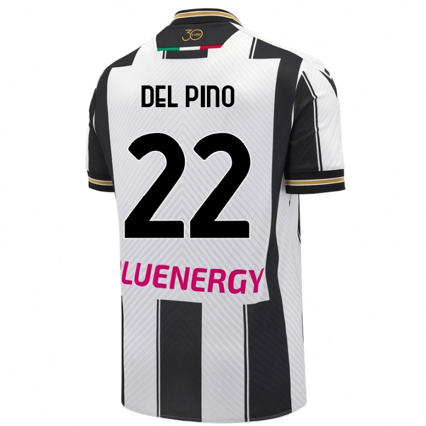Danxen Kid Lorenzo Del Pino #22 White Black Home Jersey 2024/25 T-Shirt