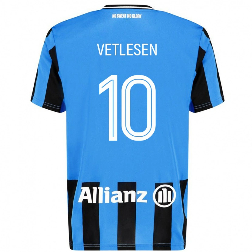 Danxen Kid Hugo Vetlesen #10 Sky Blue Black Home Jersey 2024/25 T-Shirt