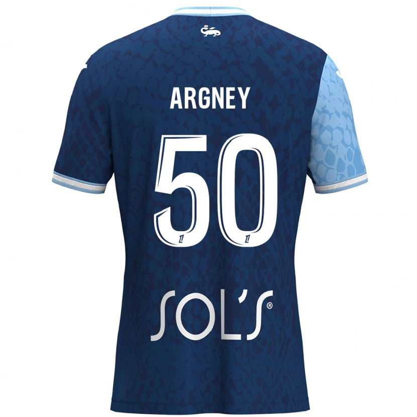 Danxen Kid Paul Argney #50 Sky Blue Dark Blue Home Jersey 2024/25 T-Shirt