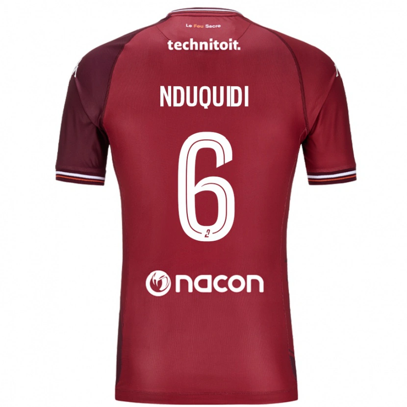 Danxen Kid Joseph Nduquidi #6 Red Granata Home Jersey 2024/25 T-Shirt