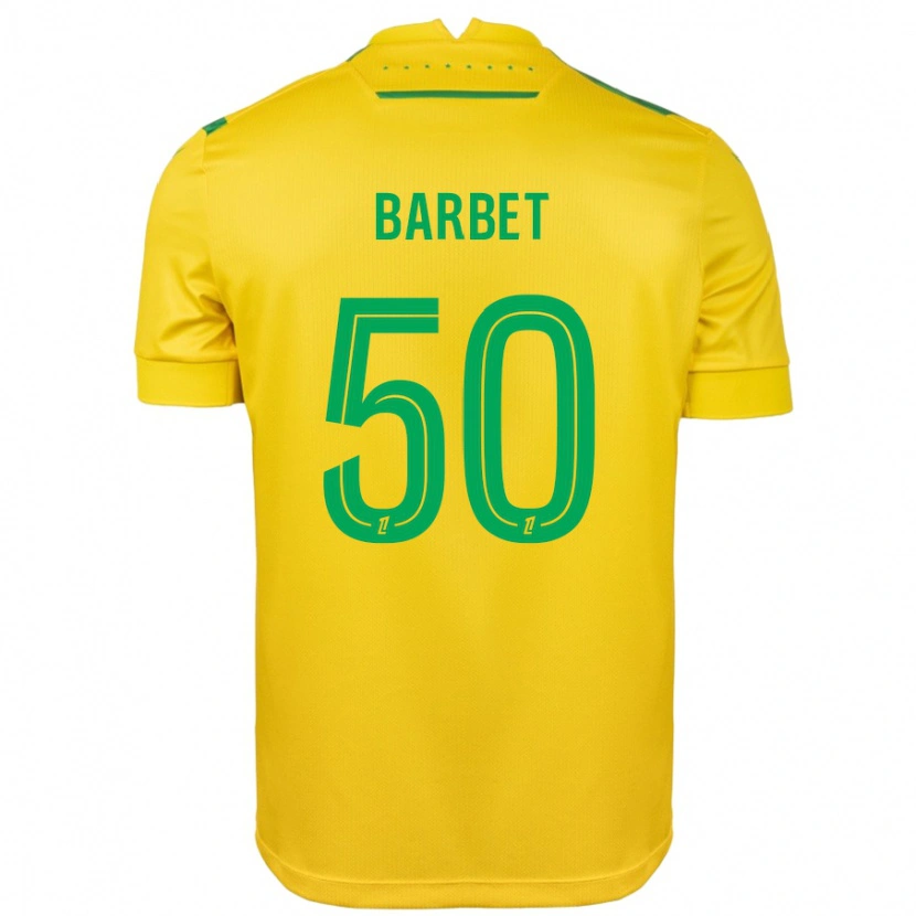 Danxen Kid Hugo Barbet #50 Yellow Green Home Jersey 2024/25 T-Shirt