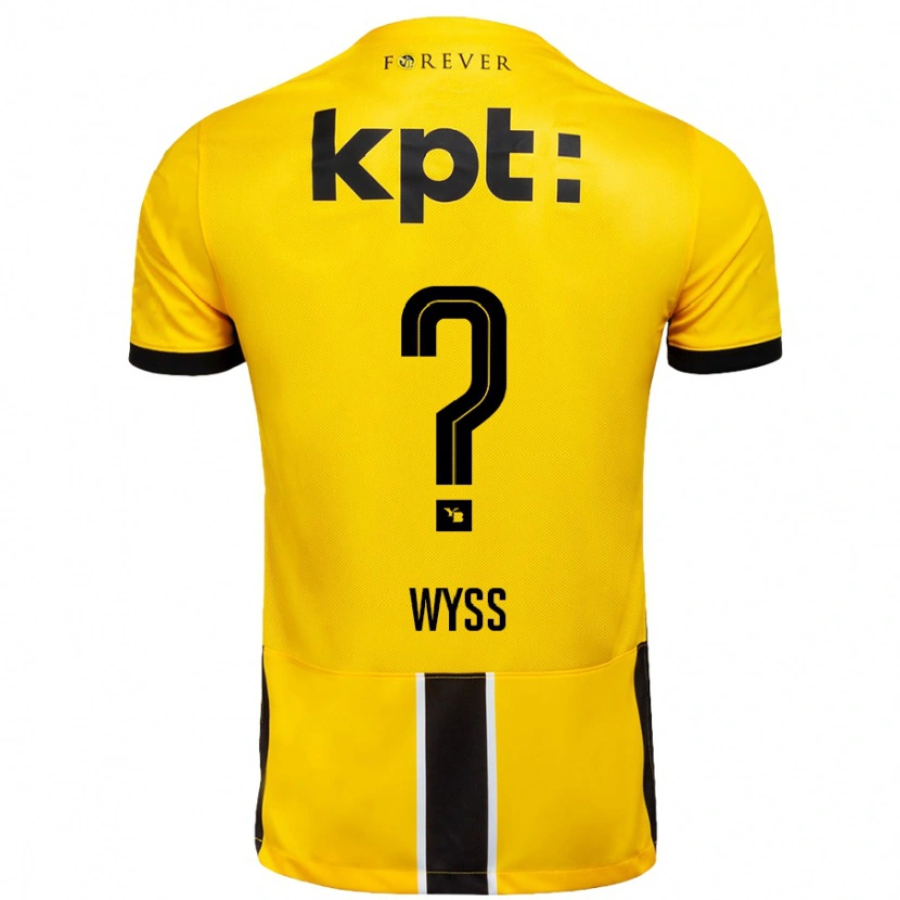 Danxen Kid Ryan Wyss #0 Yellow Black Home Jersey 2024/25 T-Shirt