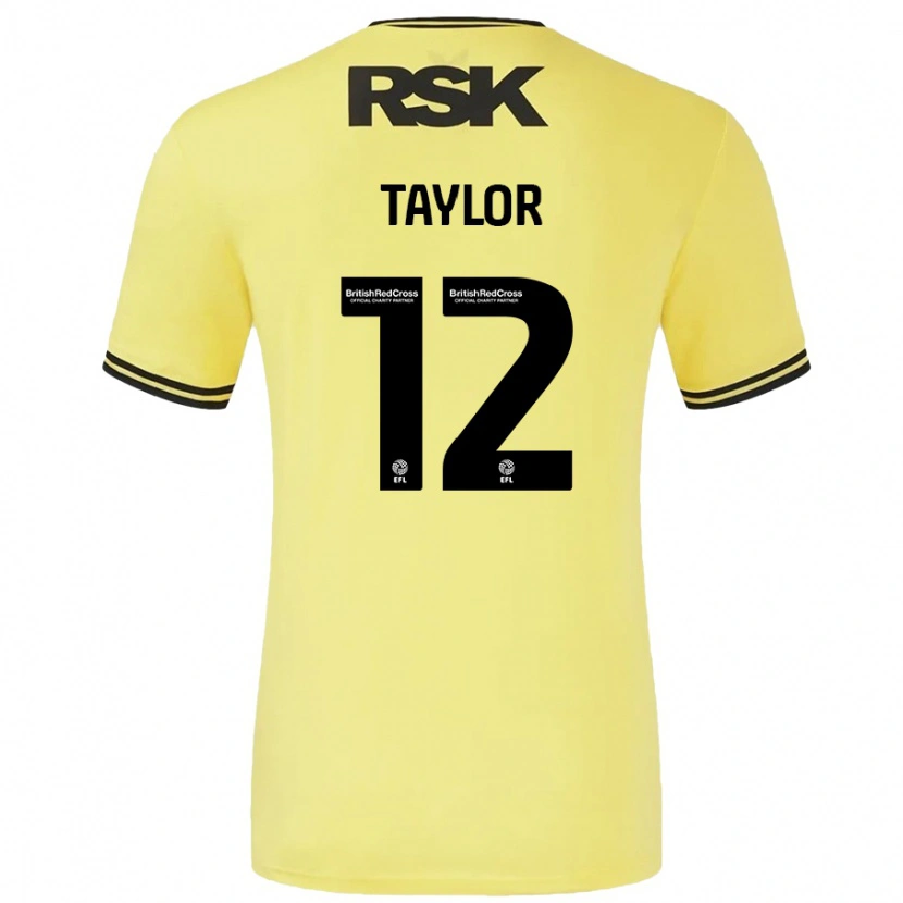 Danxen Kid Terry Taylor #12 Yellow Black Away Jersey 2024/25 T-Shirt