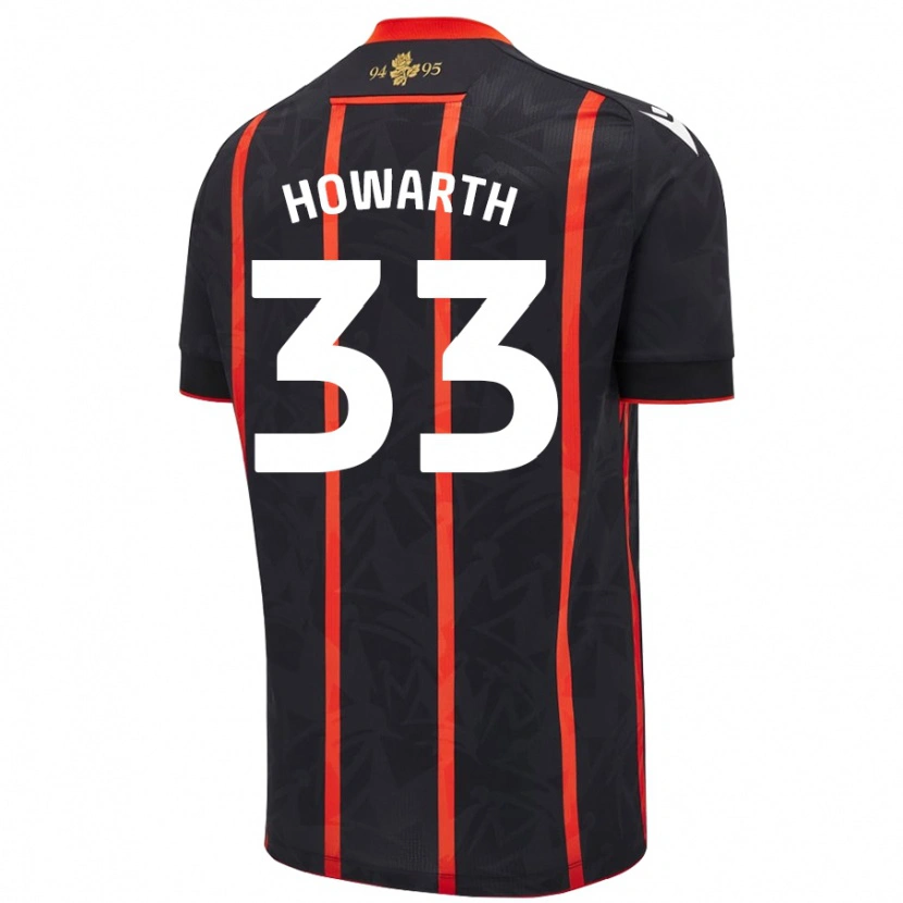 Danxen Kid Taylor Howarth #33 Black Red Away Jersey 2024/25 T-Shirt