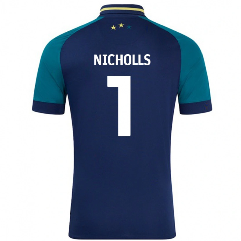 Danxen Kid Lee Nicholls #1 Navy Dark Green Away Jersey 2024/25 T-Shirt