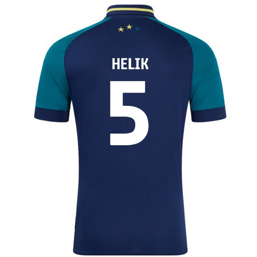 Danxen Kid Michal Helik #5 Navy Dark Green Away Jersey 2024/25 T-Shirt