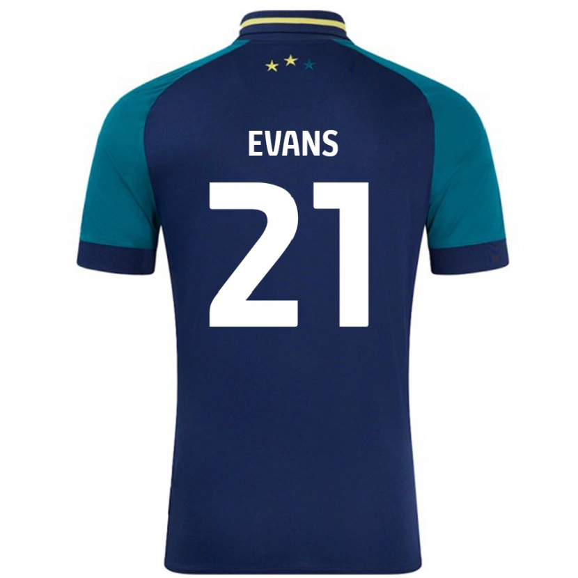 Danxen Kid Antony Evans #21 Navy Dark Green Away Jersey 2024/25 T-Shirt