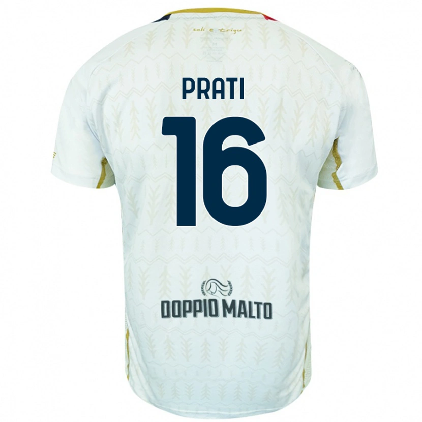 Danxen Kid Matteo Prati #16 White Away Jersey 2024/25 T-Shirt