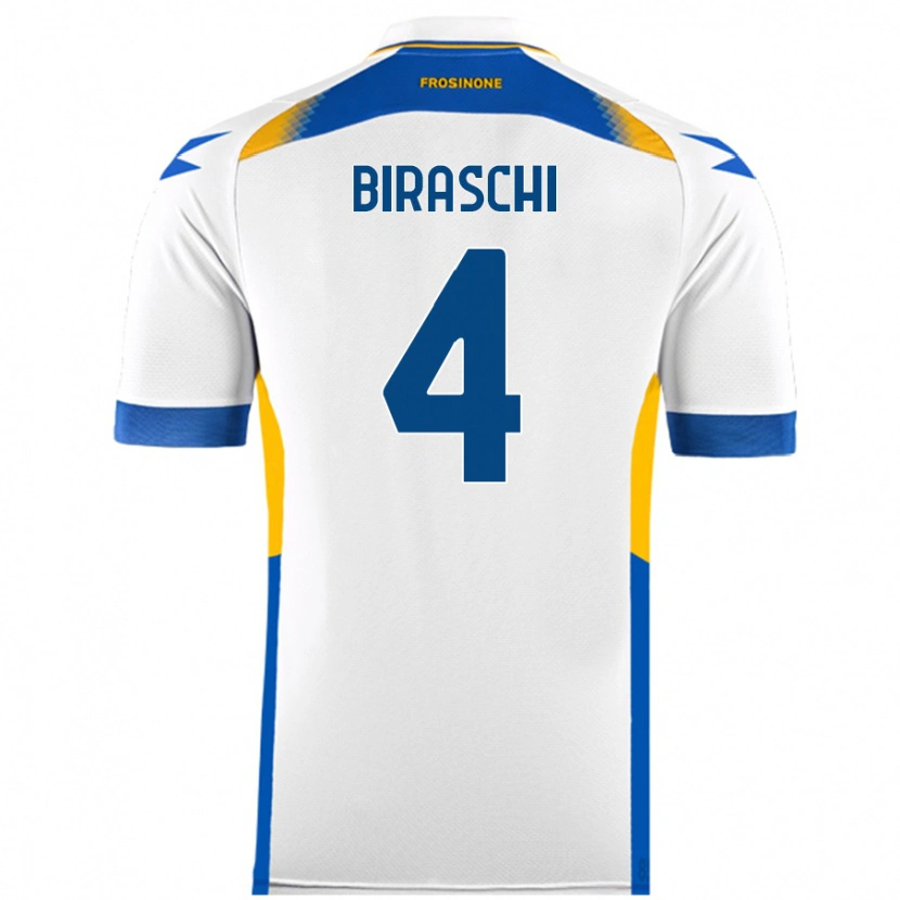 Danxen Kid Davide Biraschi #4 White Away Jersey 2024/25 T-Shirt