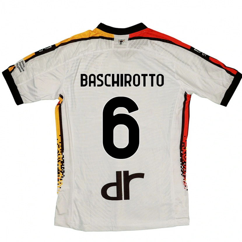 Danxen Kid Federico Baschirotto #6 White Black Away Jersey 2024/25 T-Shirt
