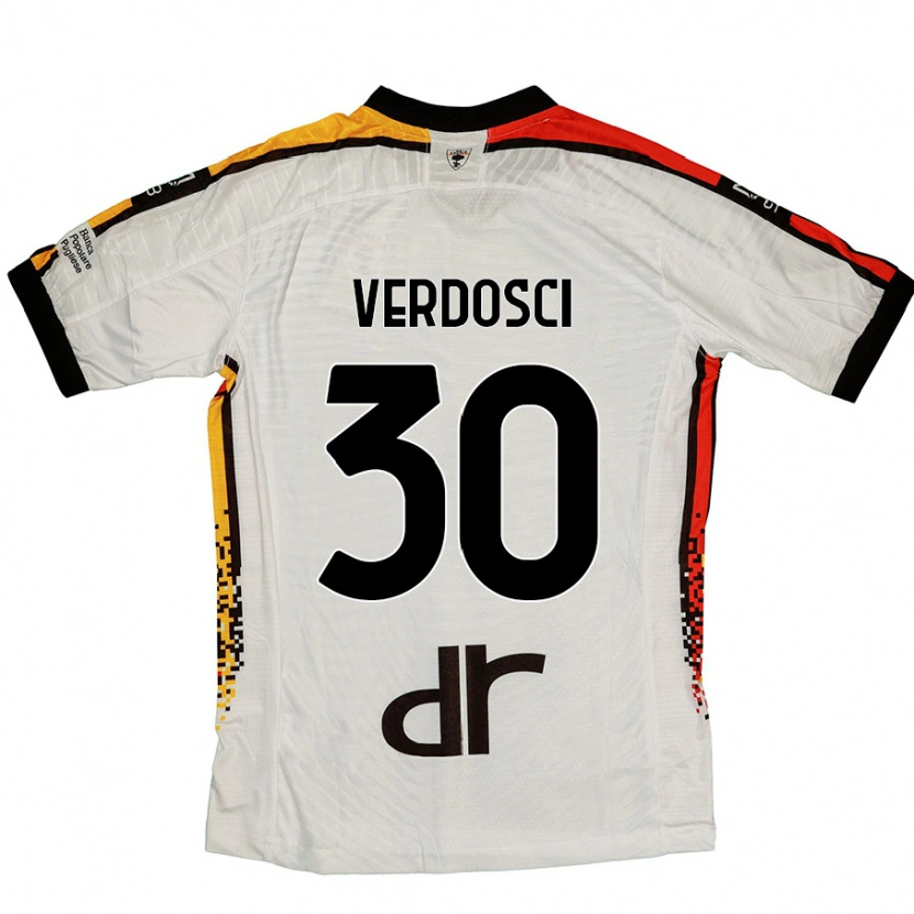 Danxen Kid Simone Verdosci #30 White Black Away Jersey 2024/25 T-Shirt