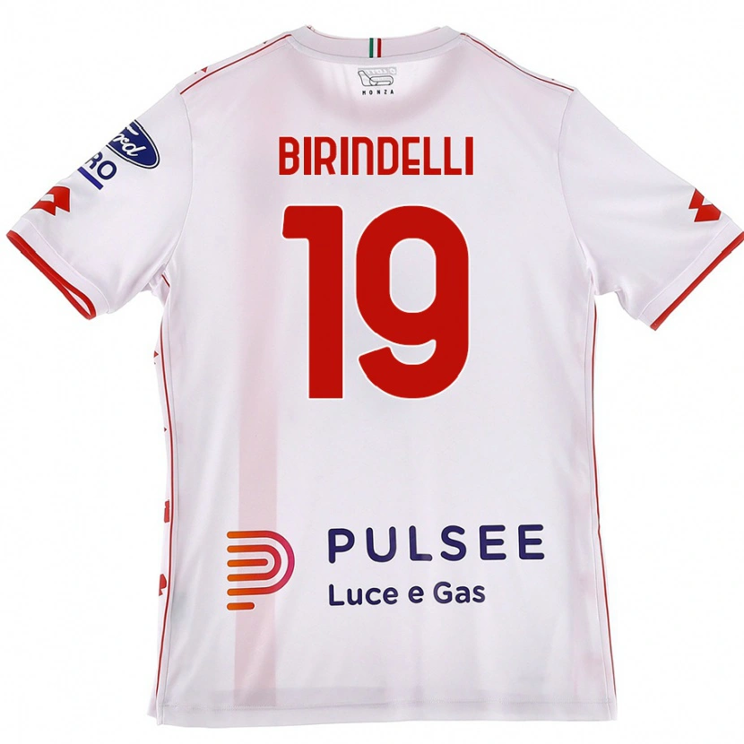 Danxen Kid Samuele Birindelli #19 White Red Away Jersey 2024/25 T-Shirt