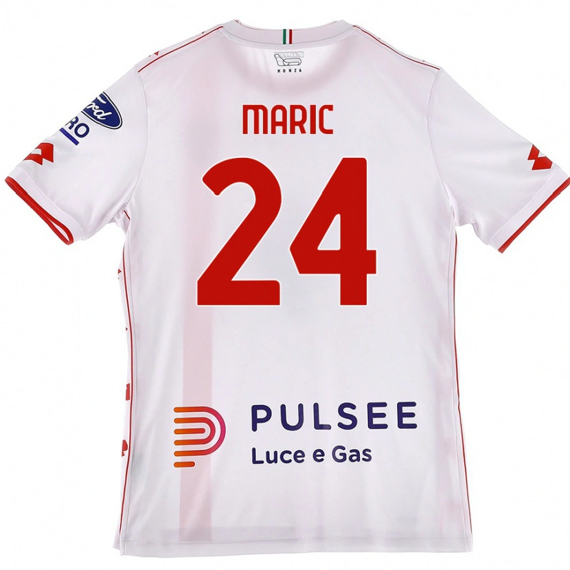 Danxen Kid Mirko Maric #24 White Red Away Jersey 2024/25 T-Shirt